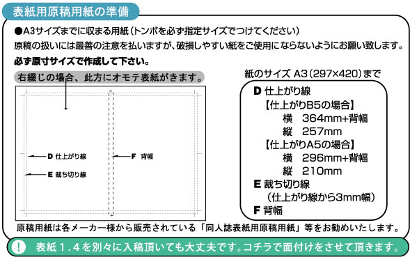 アナログ冊子印刷原稿／（表紙）作成