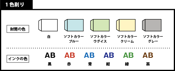 １色刷り封筒