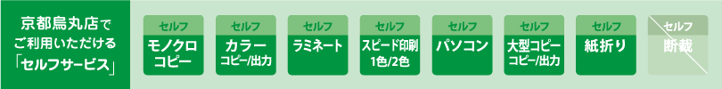 カンプリ京都烏丸店　セルフサービスのご案内